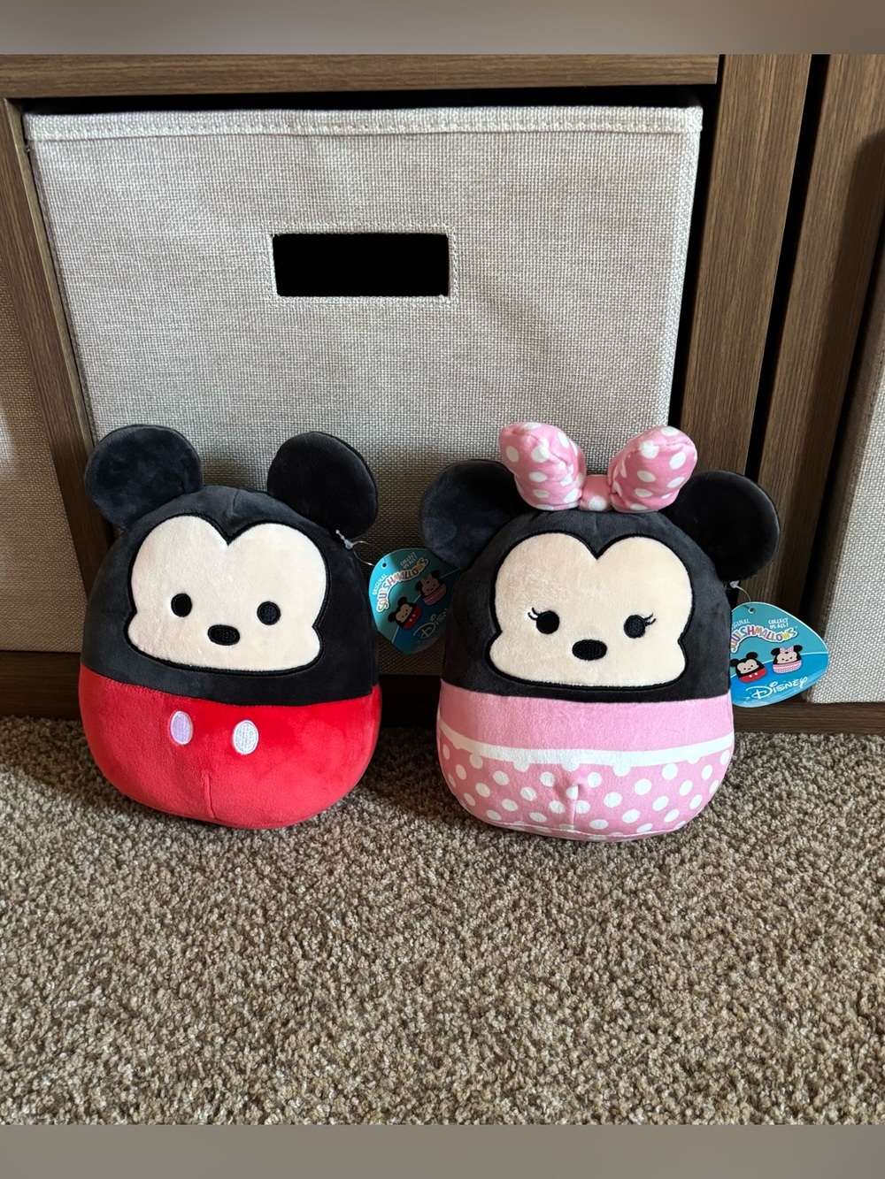 Disney Squishmallow Mickey & Minnie Plush Pair 8”